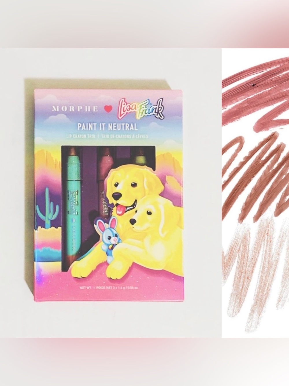 Morphe X Lisa Frank Paint It Neutral Lip Crayon Trio